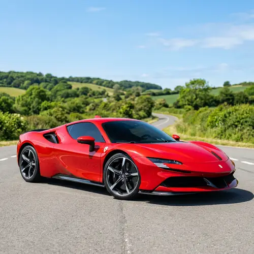 Modern Sports Car | Electrifying Red Bodywork | Glossy Alloy Wheels