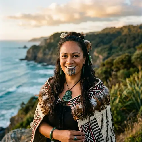 Stunning Wāhine Māori Portrait with Moko Kauae