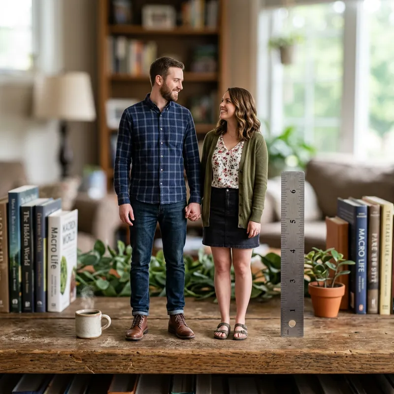 5.7 Inch Man & 5.45 Inch Woman: Height Comparisons