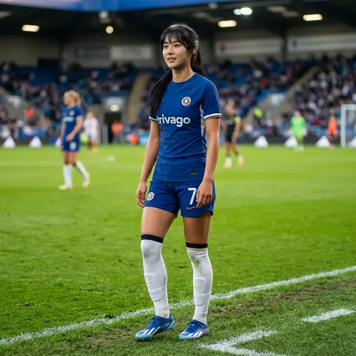 Ultra-Detailed 8K Image of Attractive Female Footballer