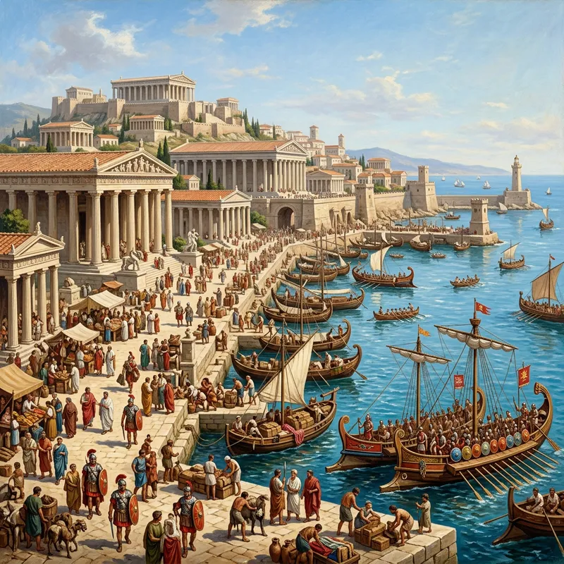 Explore a Greco-Roman Themed Mediterranean Port