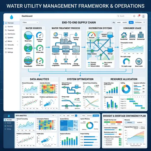 Interactive Water Utility Management Dashboard | Framework & Tools