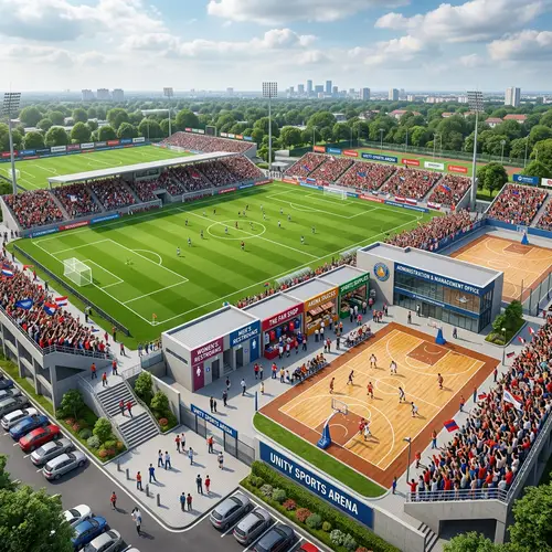 State-of-the-Art Sports Complex with Football and Basketball Facilities