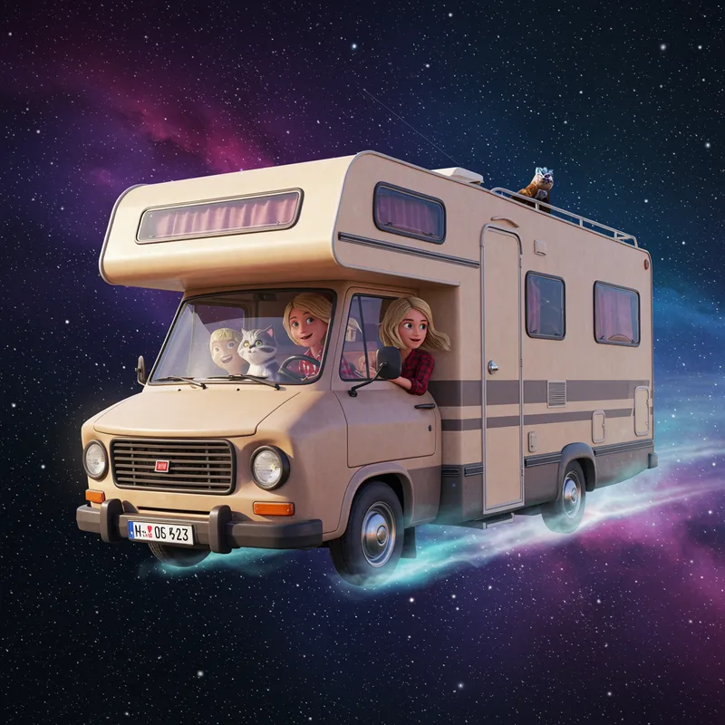Cosmic Adventure in a Hymer Motorhome