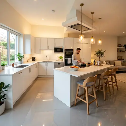 Stylish Open L-Shaped Kitchen Design Ideas