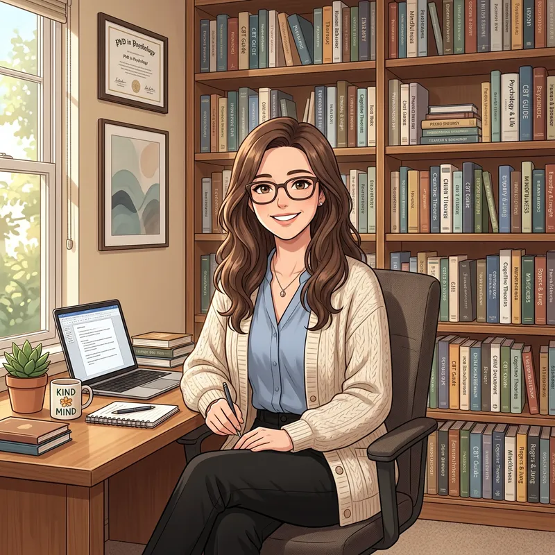 Happy Anime Style Psychologist - Professional Insight