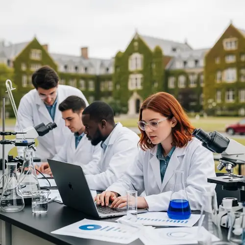 Researchers Exploring at University Campus