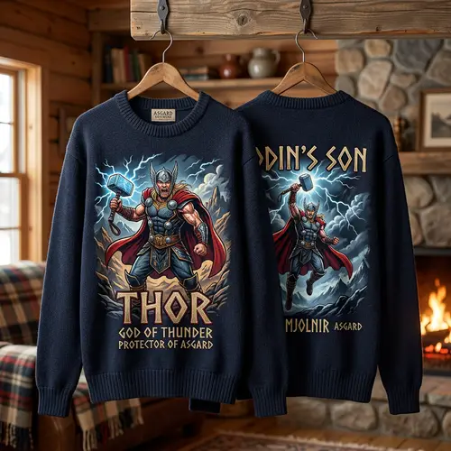 Thor Sweater Design - Front and Back