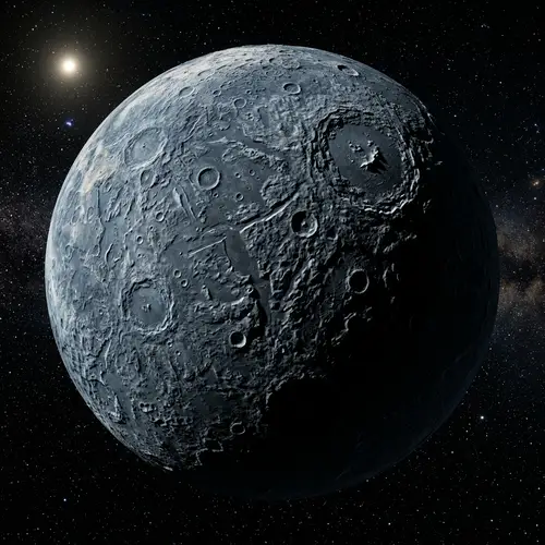 High-Definition 3D Image of Planet Mercury - Craters, Scarps & Shadows