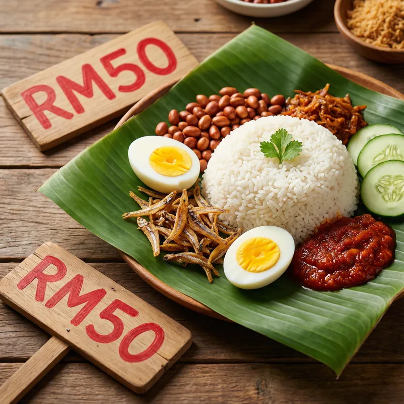 Nasi Lemak RM50: Authentic Malaysian Delight Nasi Lemak RM50: Authentic Malaysian Delight