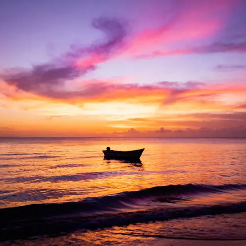 Stunning Sunset Over Calm Ocean