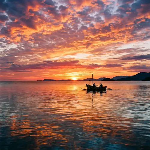 Stunning Sunset Over Calm Ocean