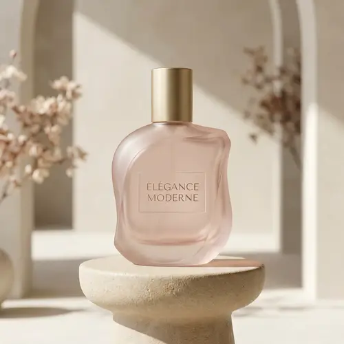 Modern Feminine Perfume Bottle Mockup Design
