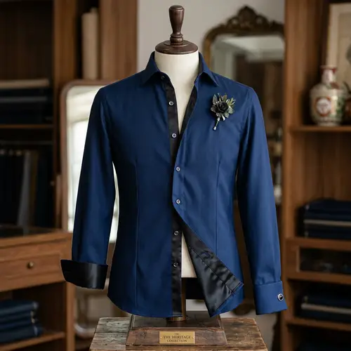 Stylish Long Sleeve Men's Shirt for Weddings