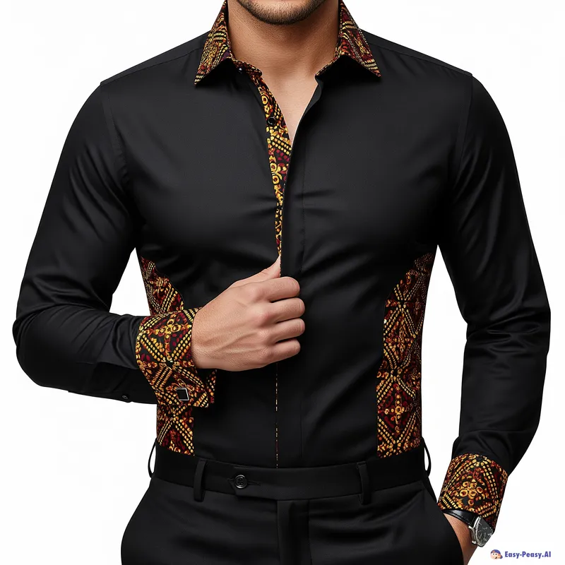 Stylish Long Sleeve Men's Shirt for Weddings