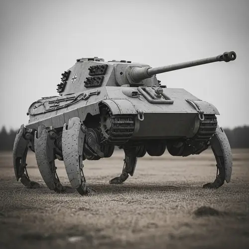 Unique Jagdtiger Design with Six Legs and Cannons