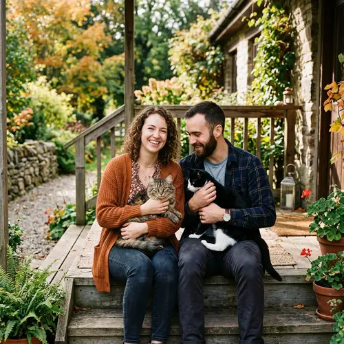 Couple with a Cat: Adorable Moments