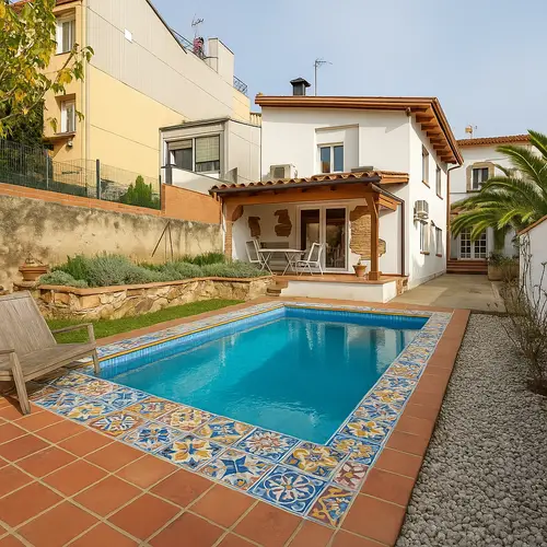 Transform Your Yard with a Pool and Colorful Tiles