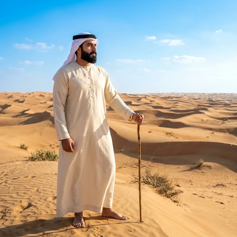 Middle Eastern Man in Traditional Clothing