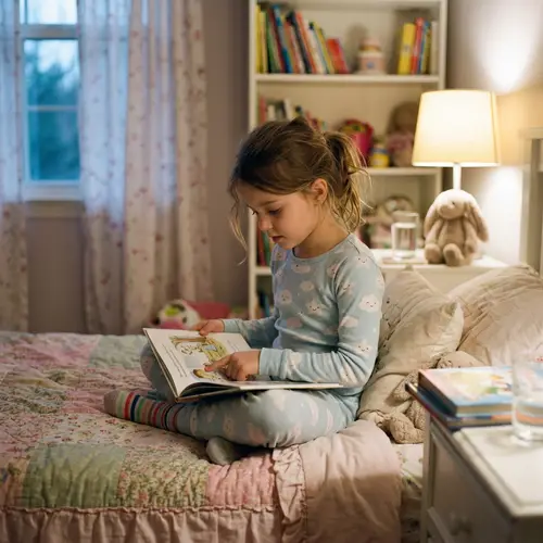 Young Girl in Pajamas - Trendy Sleepwear Collection