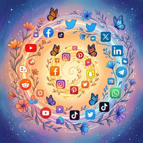Vibrant Social Media Logos: Diversity in Colorful Display