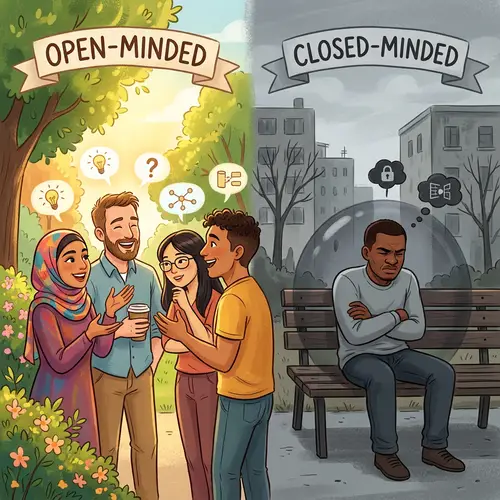 Open-Minded vs. Closed-Minded: Diverse Perspectives vs. Insular Attitude