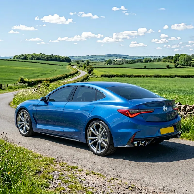 Modern Car in Scenic Setting