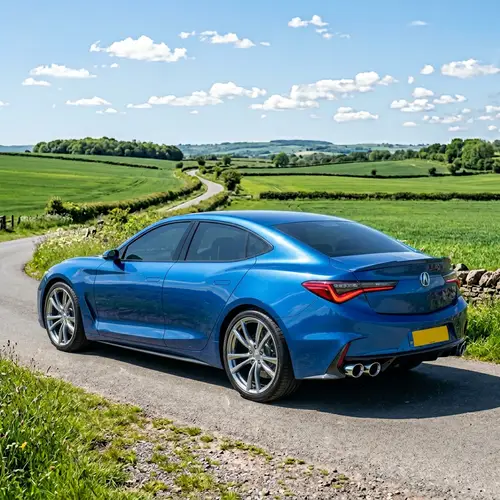 Futuristic Modern Car in Scenic Setting