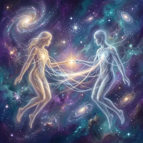 Soul Connection in Cosmos: Deep Spiritual Bond