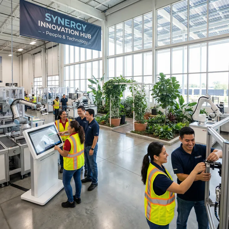 Collaborative Smart Factory: Automation and Human Interaction