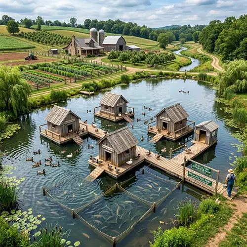 Innovative Duck and Fish Farm Design