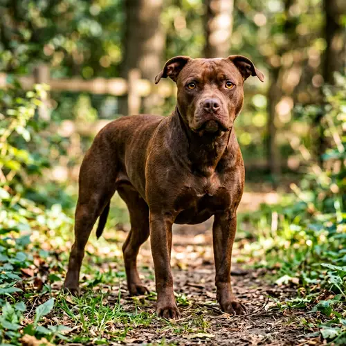 Pure Brown Pit Bull Terrier - Muscular & Friendly