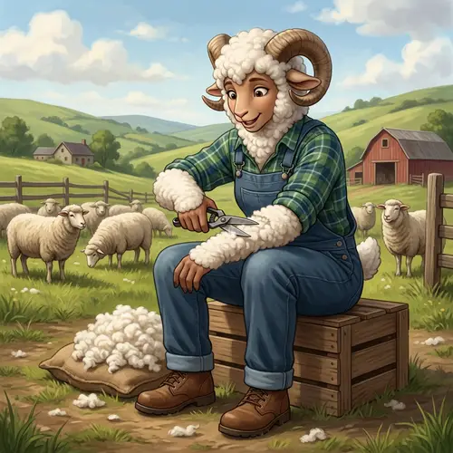 Sheep-Girl Fursona: Shearing Her Own Wool