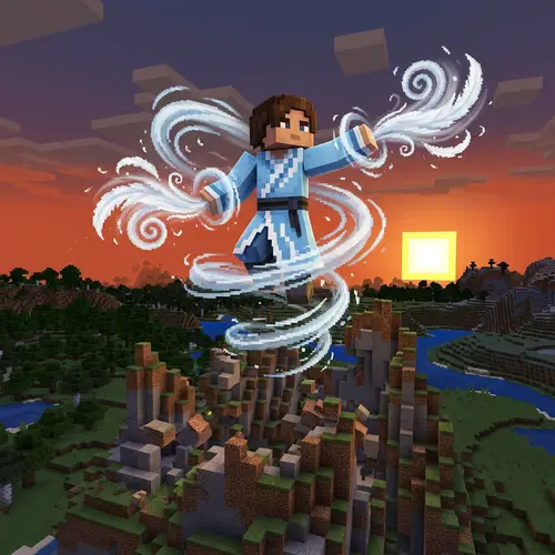 Minecraft Airbender: Pixelated Avatar Air-Bending Powers