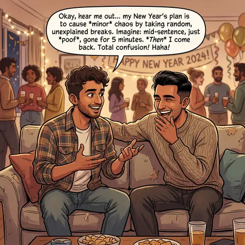 Humorous New Year Plans Sparks Laughter | Shared Camaraderie