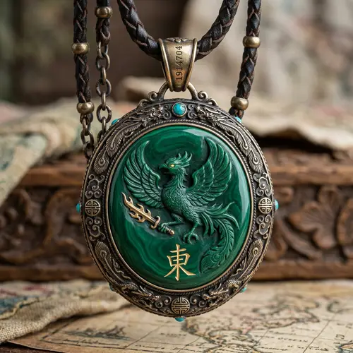 Green Phoenix Warrior Amulet - Symbol of the East