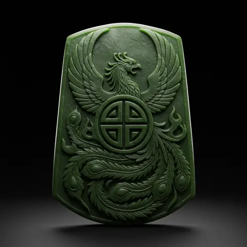 Green Phoenix Warrior Amulet - Symbol of the East