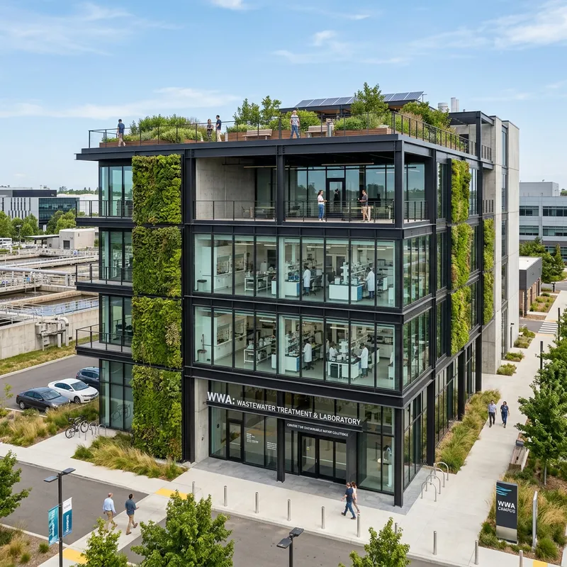 Modern Industrial Office for Wastewater Treatment