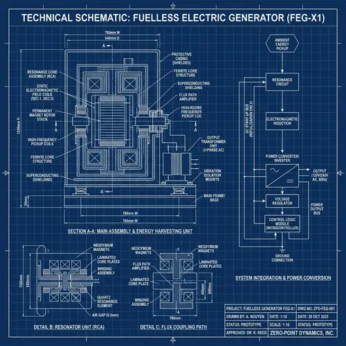 Fuelless Electric Generator Blueprint - Design for Efficiency