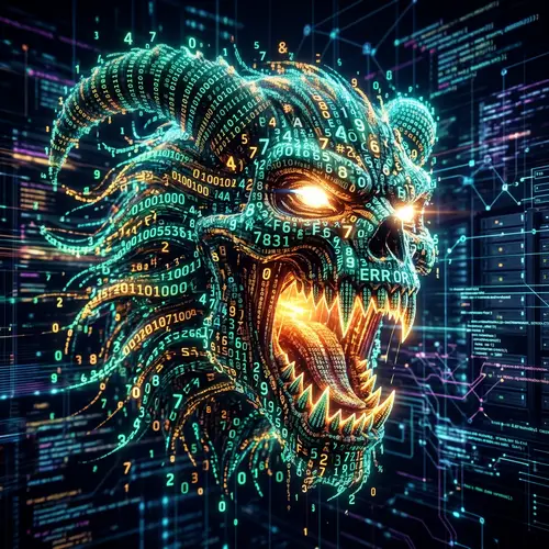 Digital Monster Head: A Unique Artwork