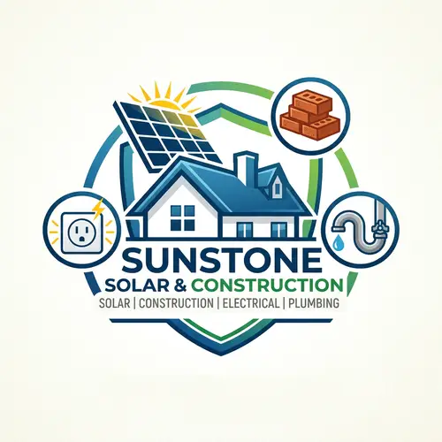 Solar Panel Installation & Construction Company Logo Design