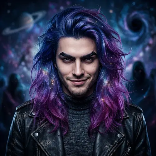 Galactic Villain with Iridescent Hair | League of Legends Character