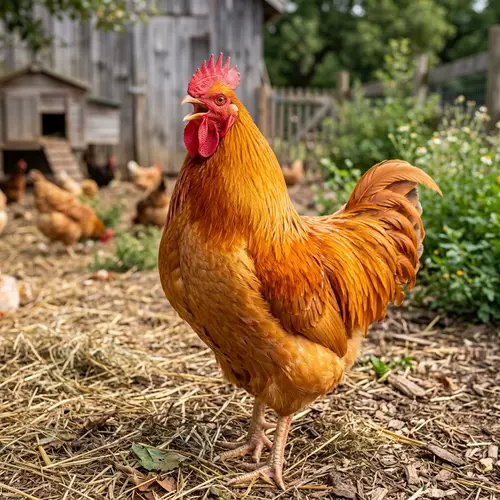 Laughing Orange Rooster Image