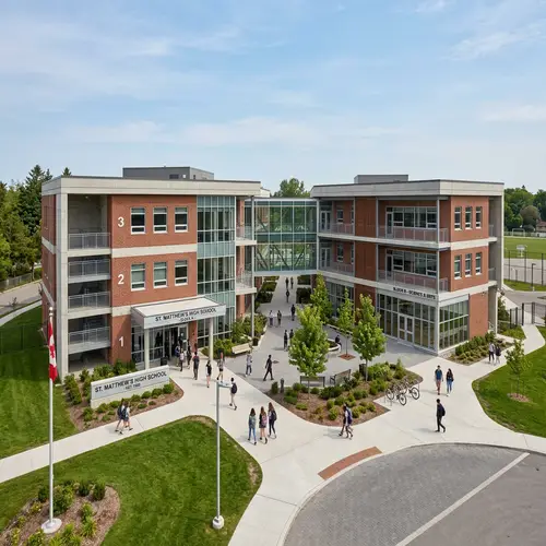 Modern School Design: Two Block 3-Story Layout