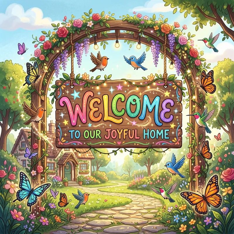 Charming Animated Welcome Sign for Your Events