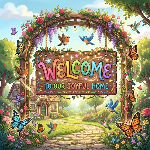 Charming Animated Welcome Sign for Your Events