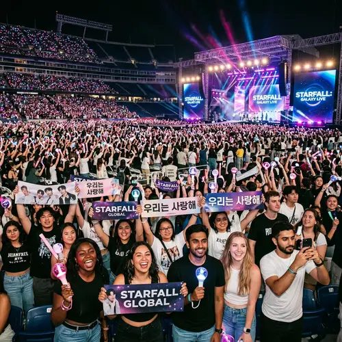 Excitement at Packed Stadium for BTS K-Pop Performance