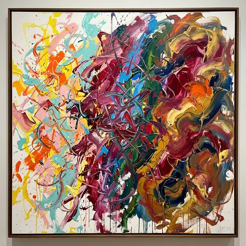 Evolving Love Abstract Expressionist Art - Emotional Intensity