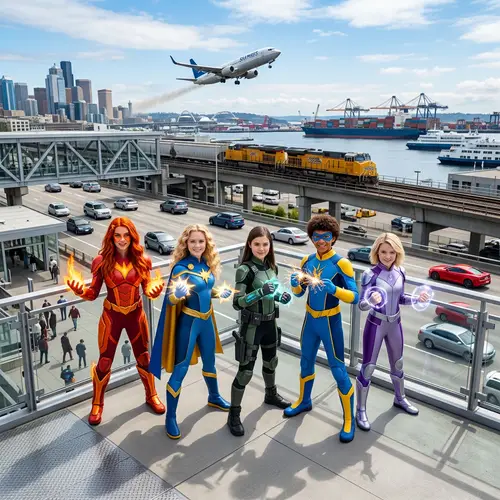 Superhero Group Adventure with Diverse Abilities