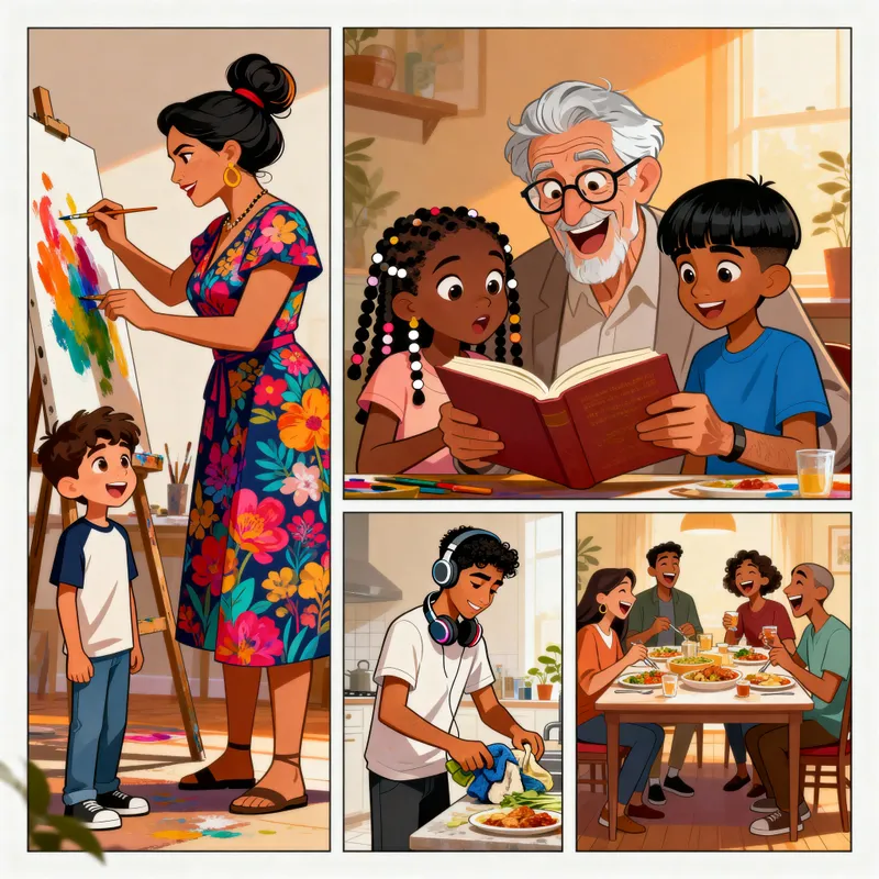 Heartwarming Multi-Generational Family Comic Strip Heartwarming Multi-Generational Family Comic Strip